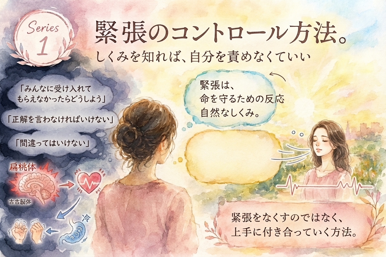 投稿についてもっと詳しく 緊張のコントロール方法。しくみを知れば、自分を責めなくていい
